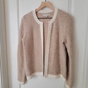 Ann Taylor Loft Tweed Open Sweater Jacket